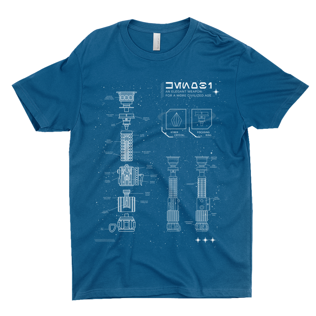 Royal BLue Obi-wan Kenobi Lightsaber t-shirt