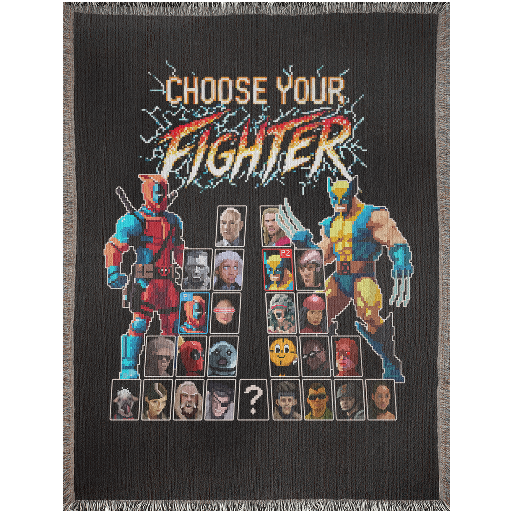 Choose Your Fighter Woven Blanket