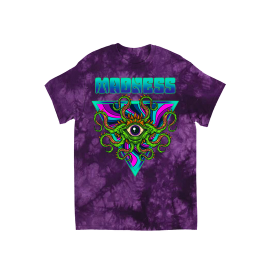 Purple tye-dye Dr. Strange Gargantos t-shirt.
