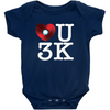 NAvy Iron Man 'Love U 3K' baby onesie.