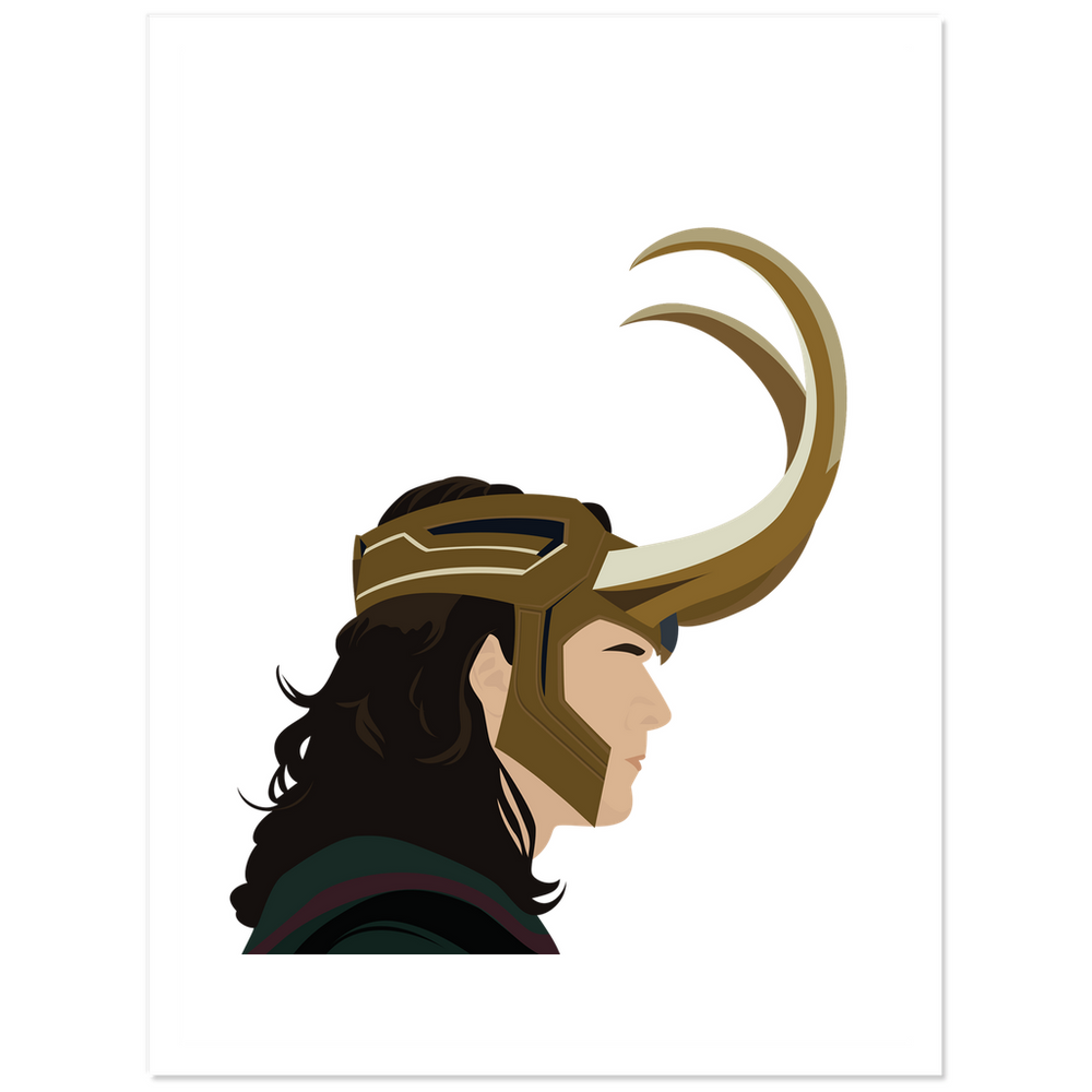 Classic Loki horns sticker.