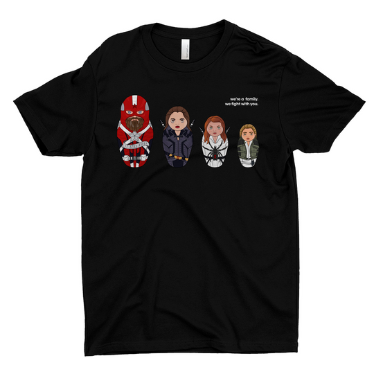Black Widow Russian Doll Family T-Shirt