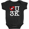 Black Iron Man 'Love U 3K' baby onesie.