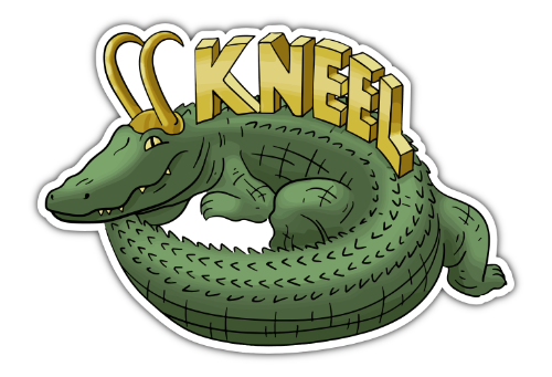 Loki Gator KNEEL Sticker