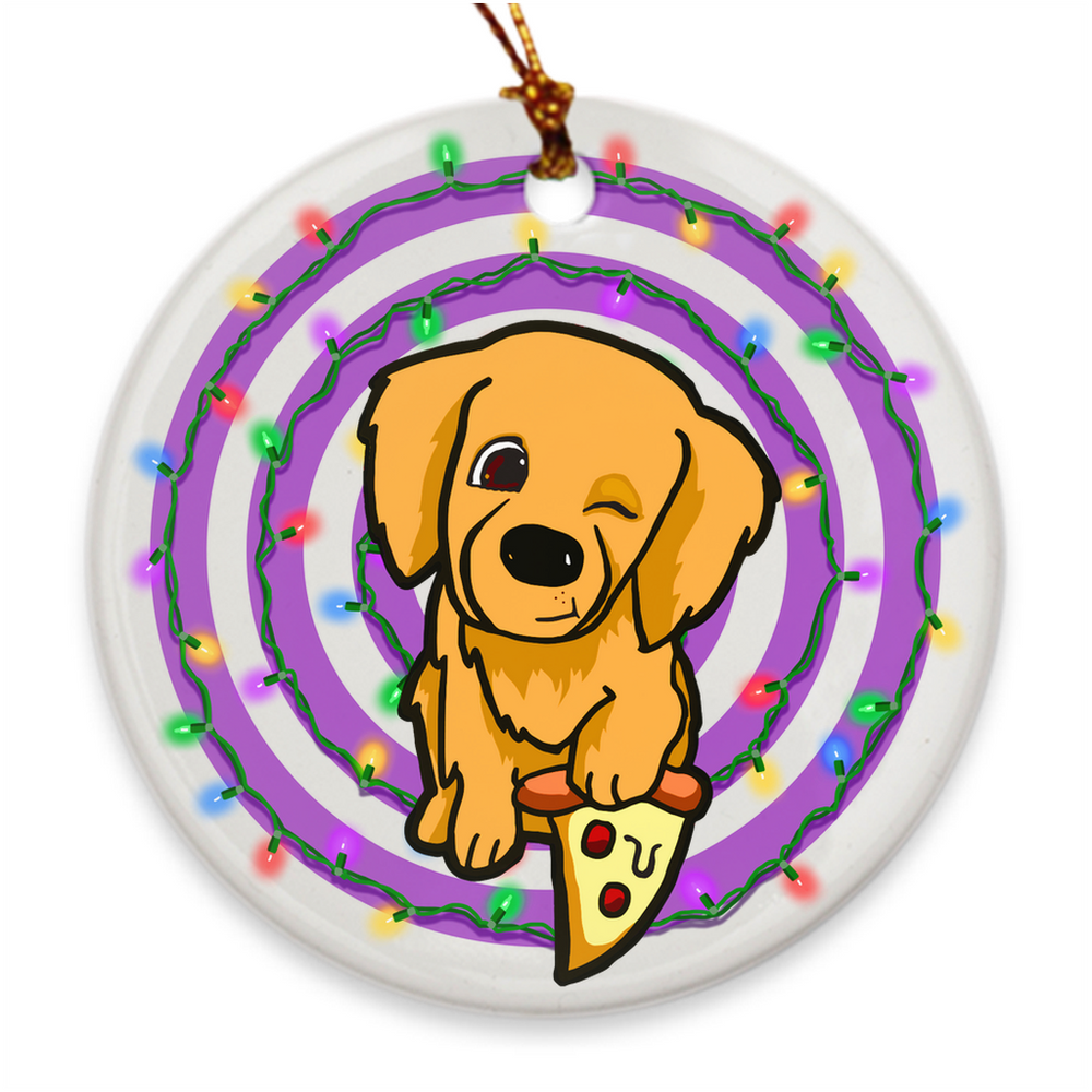 Lucky the Pizza Dog Ornament