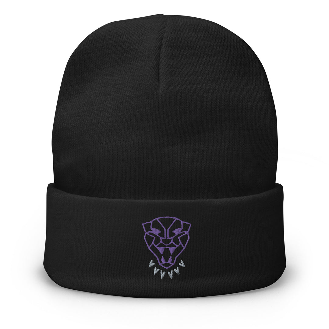 Black Panther ribbed cuffed beanie.