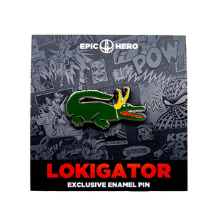 Loki Gator collectible enamel pin. 