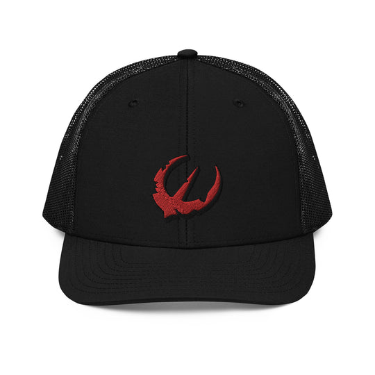 Andor rebel logo trucker hat in black. 